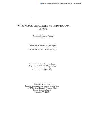 a6c0d] *D.o.w.n.l.o.a.d% Antenna Pattern Control Using Impedance Surfaces - National Aeronautics and Space Administration ~ePub*