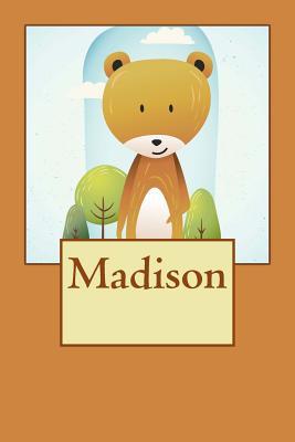 77976] #D.o.w.n.l.o.a.d* Madison: Bear Personalized Name 100 Lined Journal Pages - Diary - 6x 9 Large Composition Note Book Gloss Finish Paperback -  ~ePub@