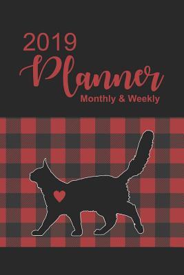 [de774] !Download^ 2019 Planner Monthly and Weekly: Buffalo Plaid with Cat Daily, Weekly, Monthly, Yearly Planner with To-Do, Gratitude, Habit Tracker, Dot Grid to Use as Organizer, Schedule, Journal, or Notebook, Monday Start. - My Life At Peace @e.P.u.b~