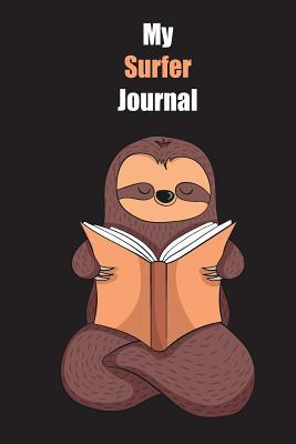 [b7005] #R.e.a.d% *O.n.l.i.n.e~ My Surfer Journal: With A Cute Sloth Reading, Blank Lined Notebook Journal Gift Idea With Black Background Cover - Slowum Publishing #P.D.F%